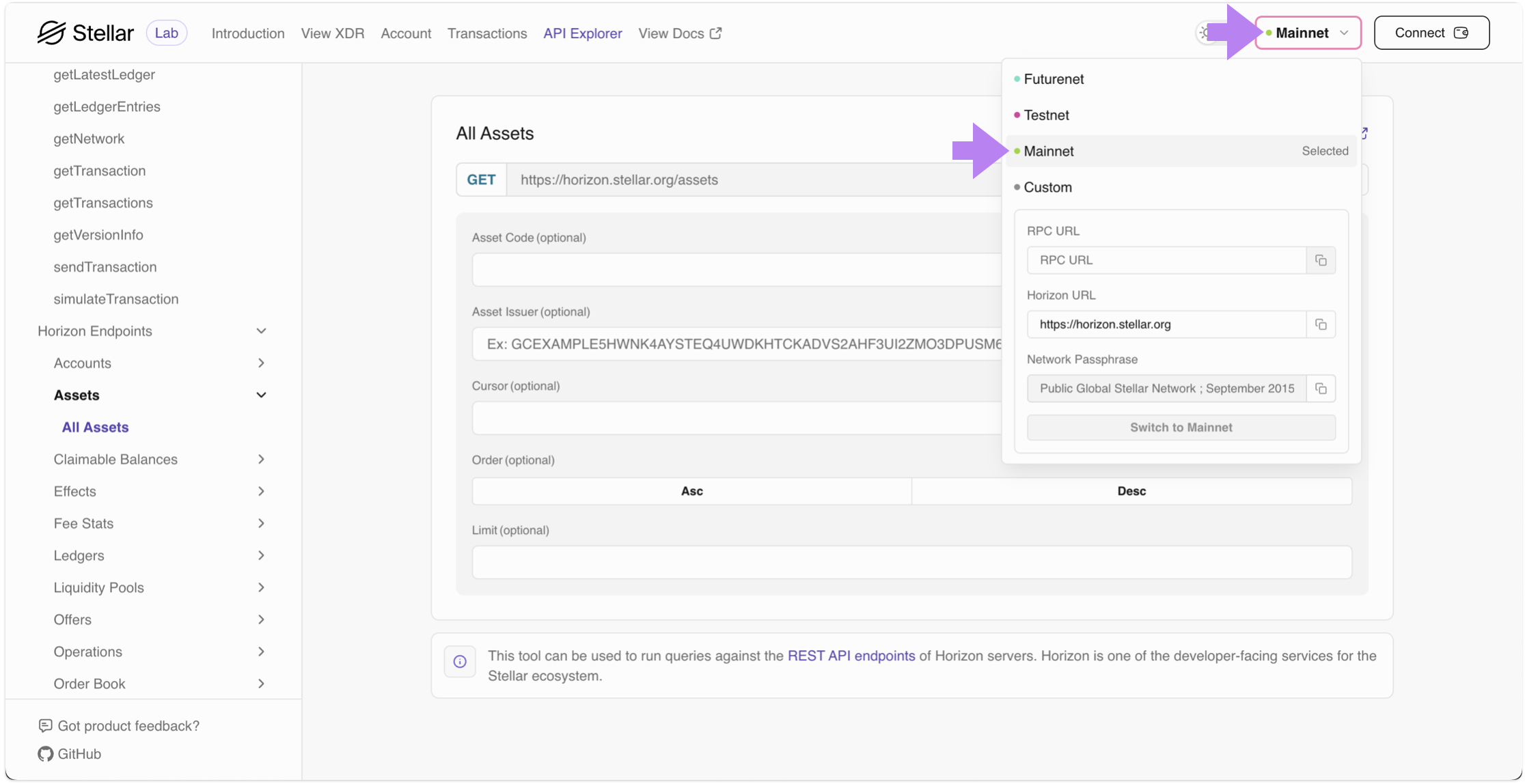 Lab: Horizon - Assets Page