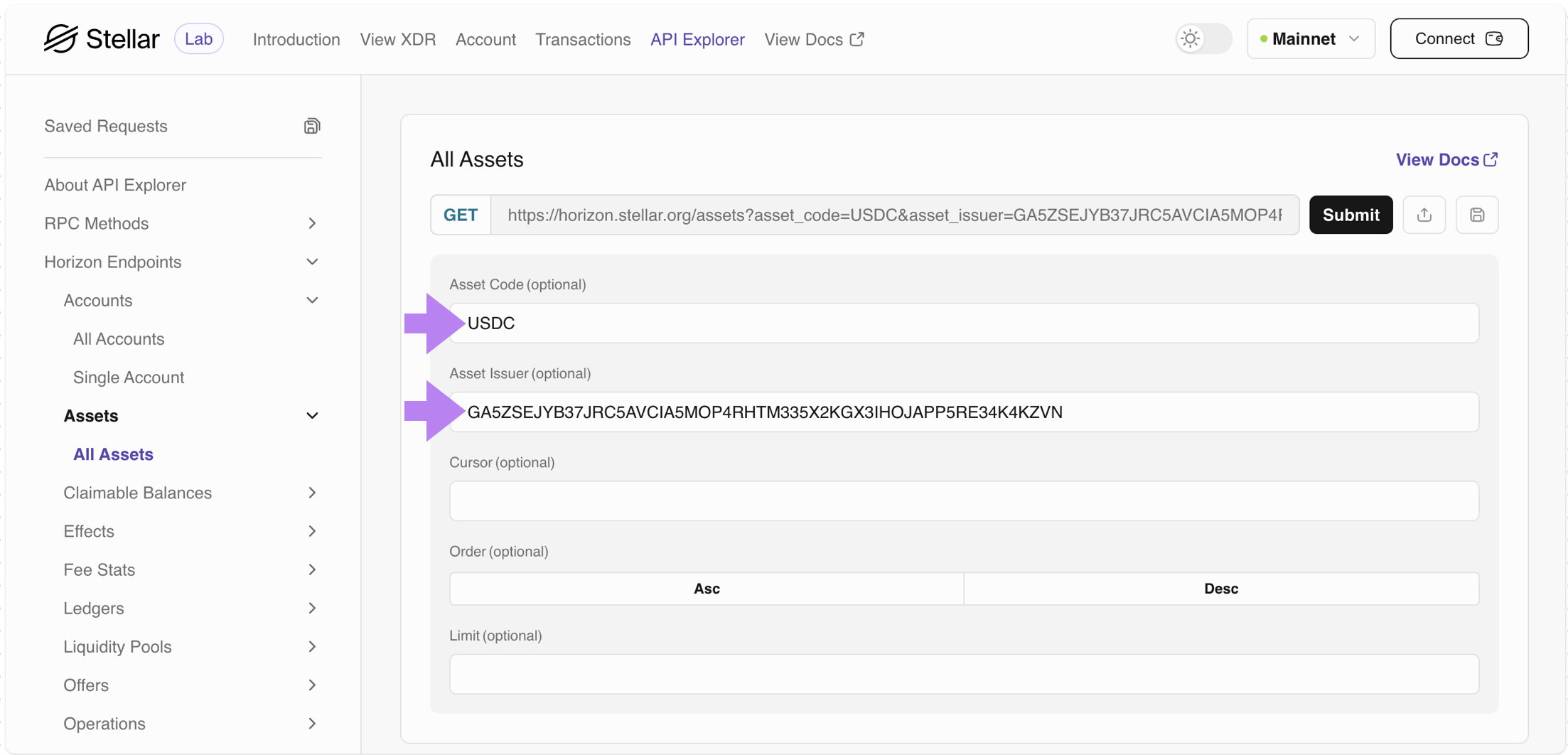 Lab: Horizon - Assets Page