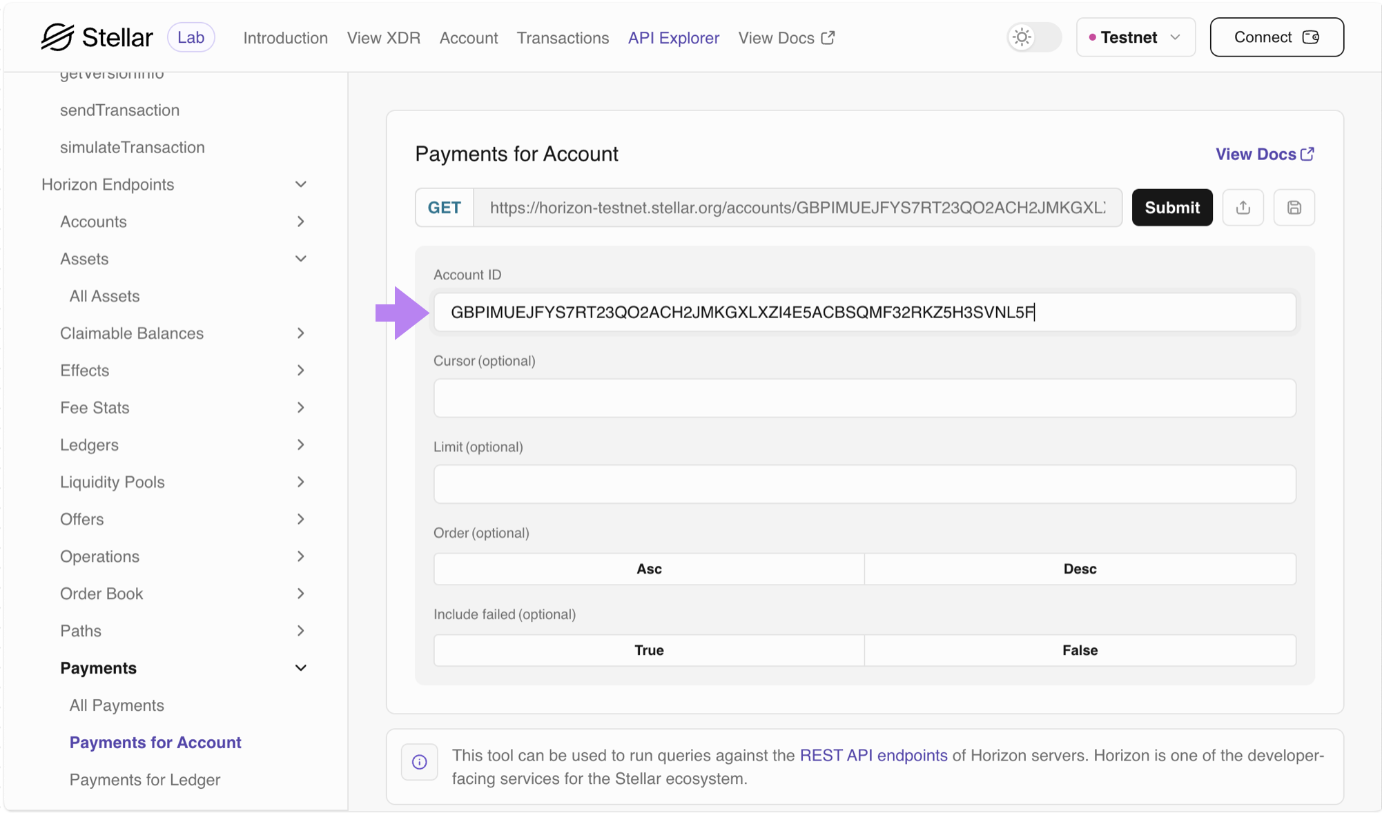 Lab: Horizon - Payments